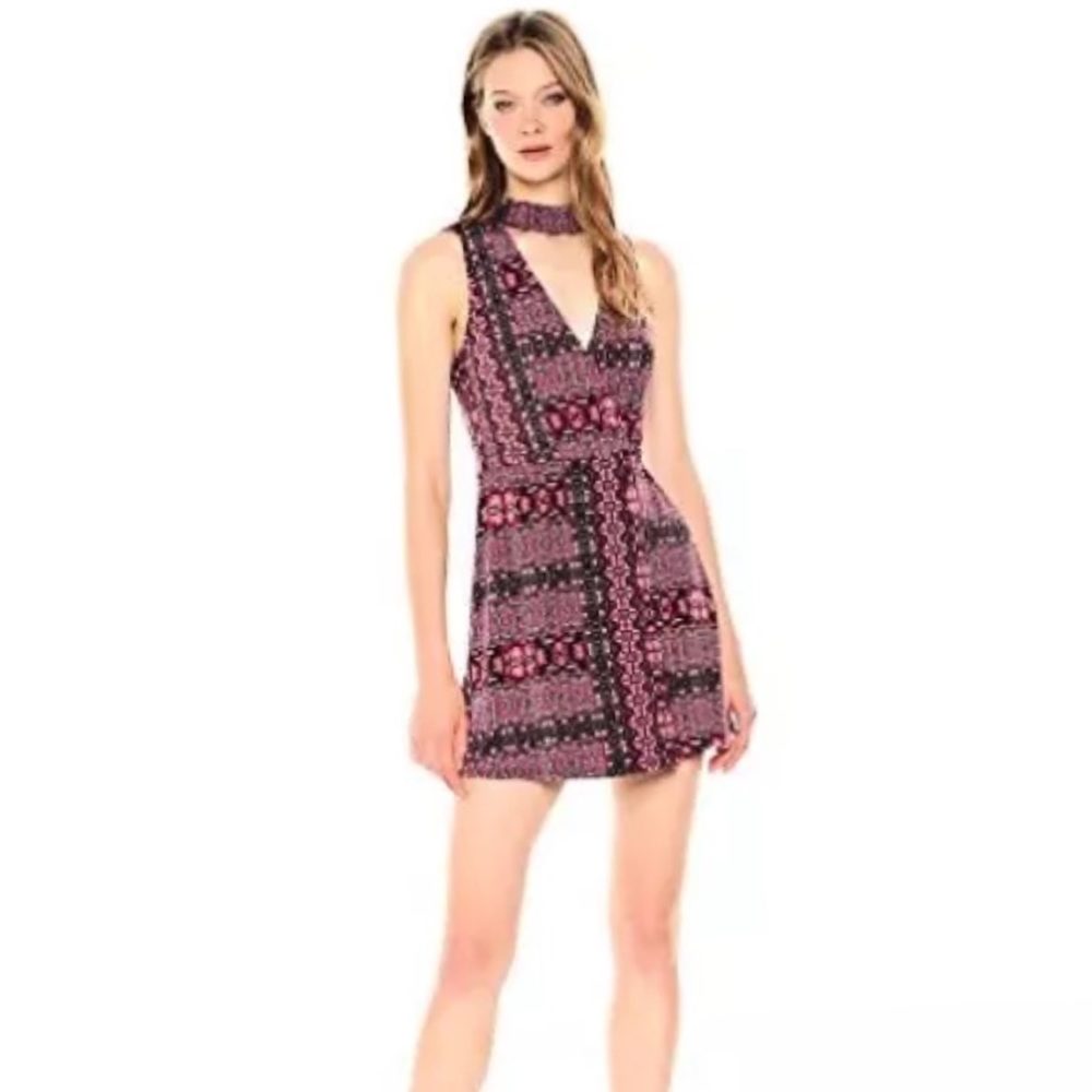 NWOT BCBG Women's Skater Mini Dress-Size XS Maroon